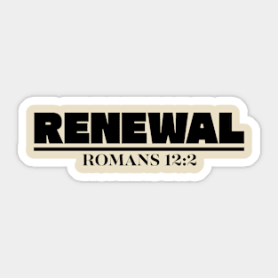 ROMANS 12:2 RENEWAL OF THE MIND Sticker